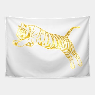 Golden Tiger Tapestry