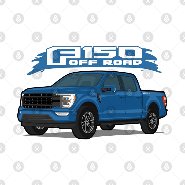 Car truck off road  f-150 blue by creative.z