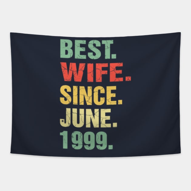 20th Wedding Anniversary Gifts Best Wife Since Jun Tapestry by daresvenomous