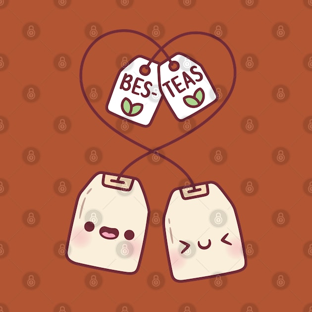 Cute Teabags Forming Heart Bes Teas Besties by rustydoodle