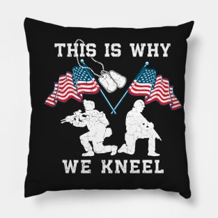 This Is Why We Kneel Patriotic Flags Pillow