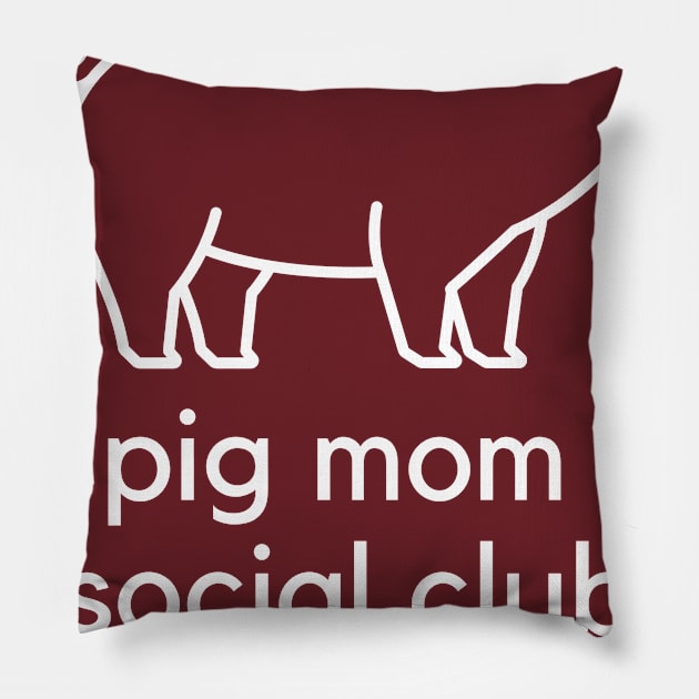 pig mom Pillow by Poe Kappa Monster