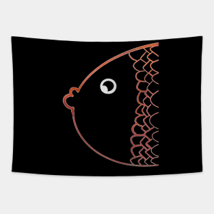 Colorful karp rainbow red Tapestry