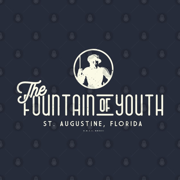 Vintage Fountain of Youth - St. Augustine, Florida (Tan) by deadmansupplyco