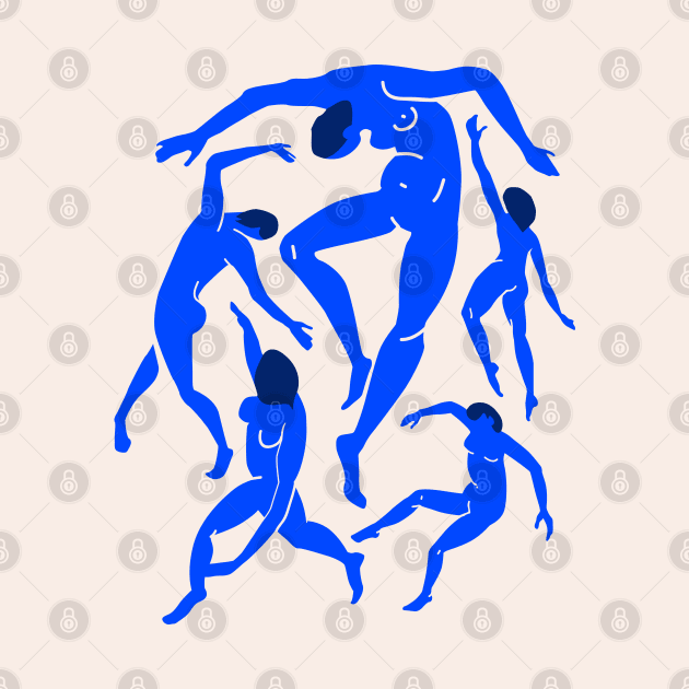 The Dance 3 | Henri Matisse - La Danse | Ultramarine Blue by ayeyokp