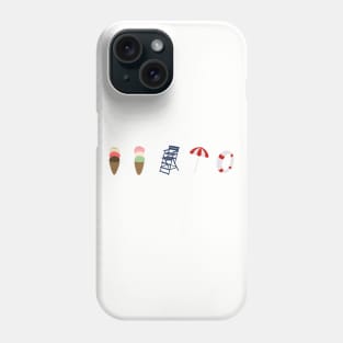 Summer beach icons Phone Case