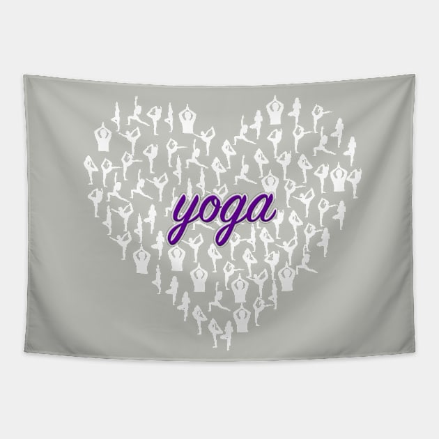 Yoga Heart Tapestry by Cre8tiveSpirit