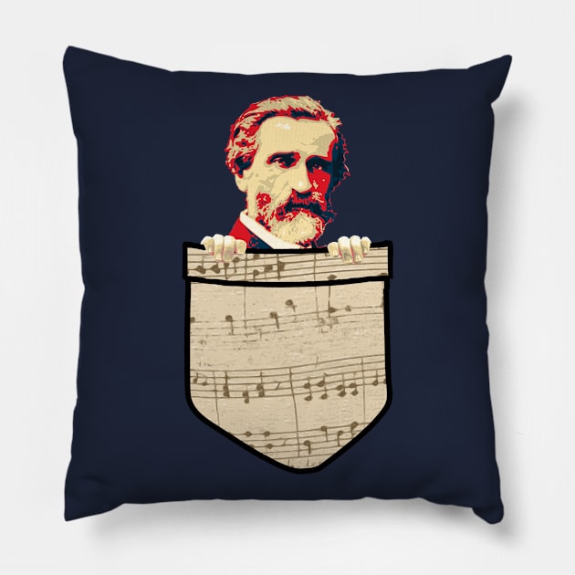Giuseppe Verdi In My Pocket Pillow by Nerd_art
