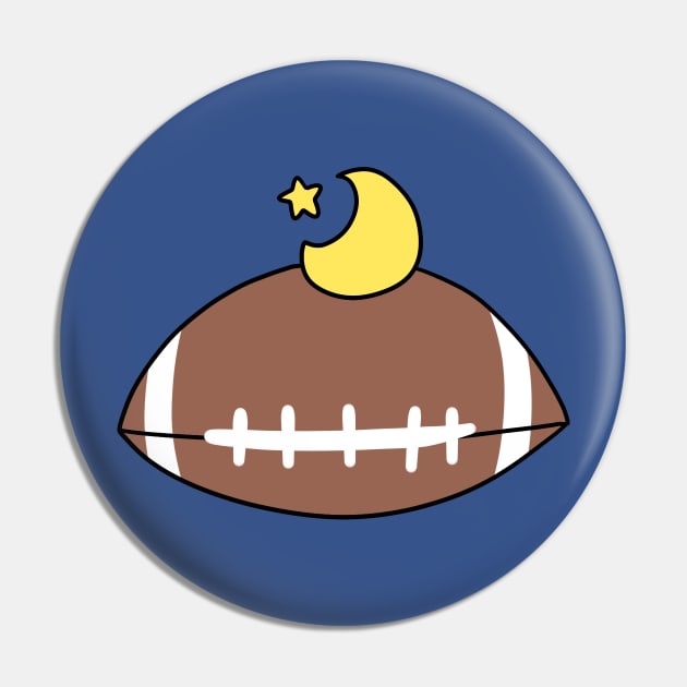 Moon Star Football Pin by saradaboru