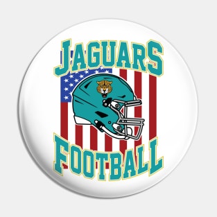 Retro Jaguars Football Pin