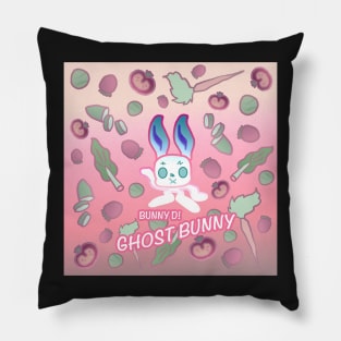 Bunny D and the food for thee v3 Pillow