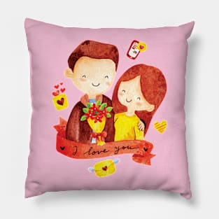 Cute couple Pillow