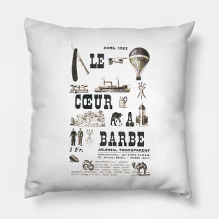 Dada Le Coeur A Barbe 1922 Pillow