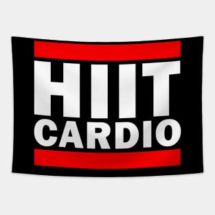 HIIT Cardio Gym Parody Shirt (For Dark Colors) Tapestry