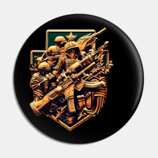 Army and guns Pin