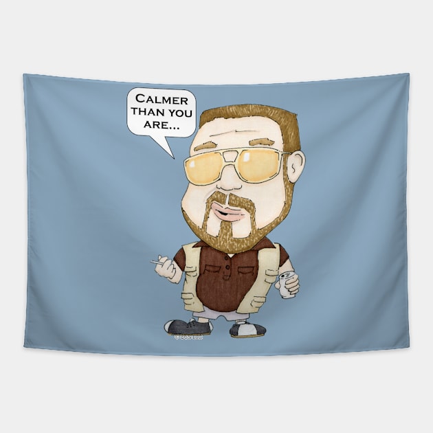 Walter Sobchak: Calmer Than You Are Tapestry by thedadwhodraws