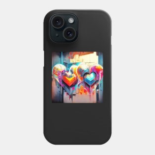 graffiti heart&#39;s, colourful Phone Case