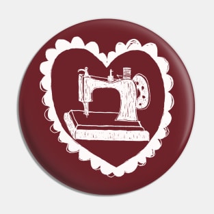 I Love My Sewing Machine Pin