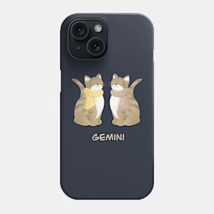 Gemini cat zodiac sign Phone Case