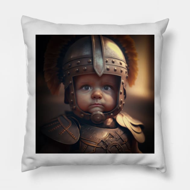 A Cute Gladiator Baby Pillow by daniel4510