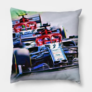 Kimi and Antonio on the race track Pillow