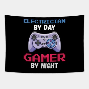 Electrician By Day Gamer By Night Tapestry