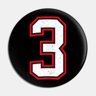 Number Three 3 Pin