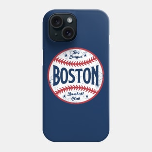 Boston Retro Big League Baseball - Navy Phone Case