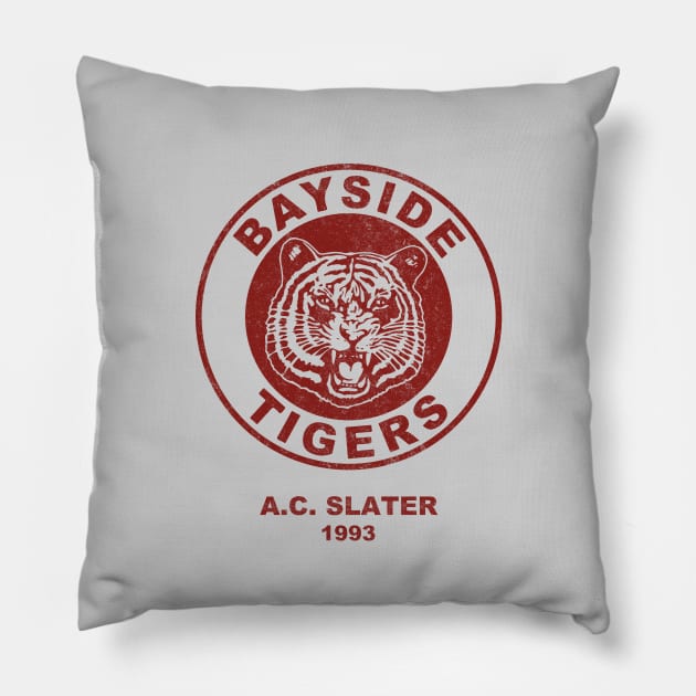 Bayside Tigers A.C. Slater 1993 - vintage logo Pillow by BodinStreet