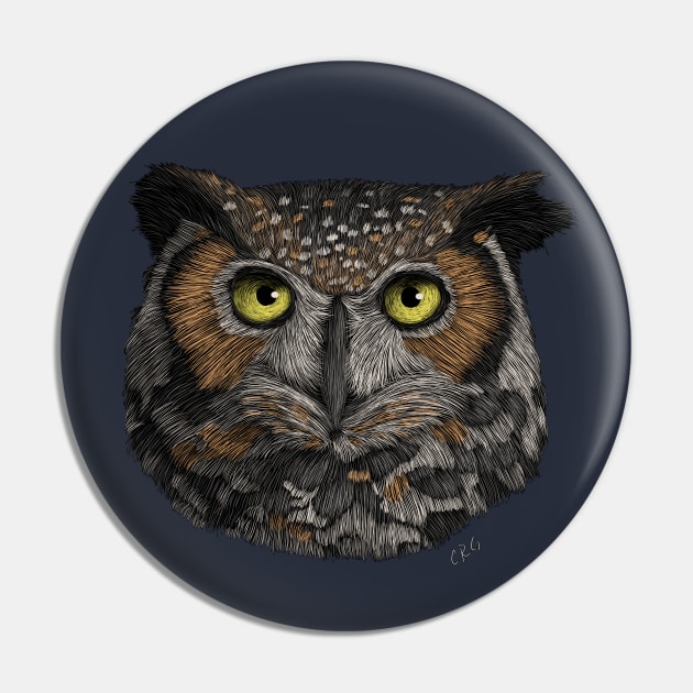 Great Horned Owl Pin by Walking in Nature