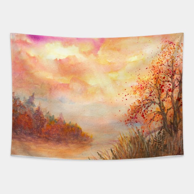 Autumn light Tapestry by redwitchart