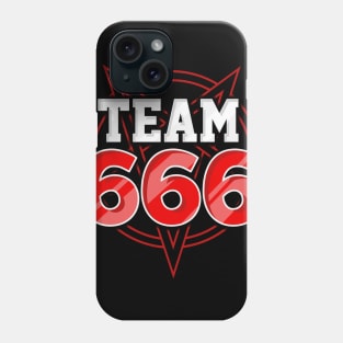 Team 666 I Satanic Pentagram I Black Death Metal graphic Phone Case