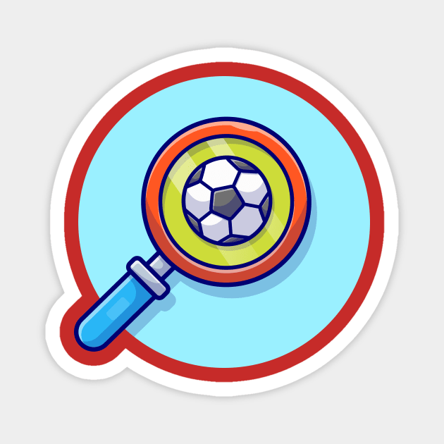 Finding Soccer Cartoon Vector Icon Illustration Magnet by Catalyst Labs