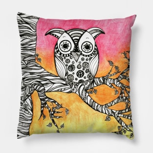 Sunset owl Pillow