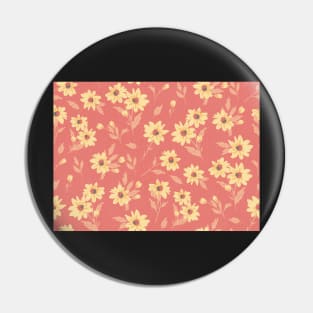 The cute flower pattern in light yellow and peach fresh spring colours Pin