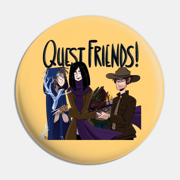 Quest Friends! Logo (Flashback Future) Pin by Quest Friends!