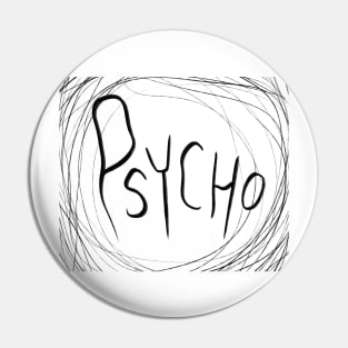 PSYCHO rock pattern Pin