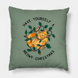 Have Yourself a Meowy Christmas Pillow