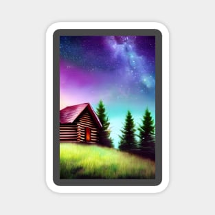 Galaxy Log Cabin Magnet