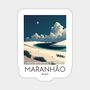 A Vintage Travel Illustration of Lençóis Maranhenses National Park - Maranhão -  Brazil Magnet