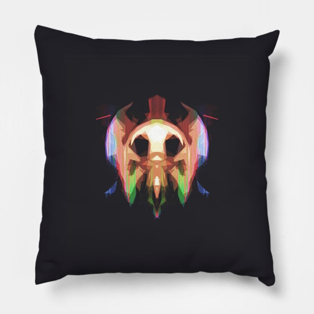 Abstract Skull Pillow by ruddvan