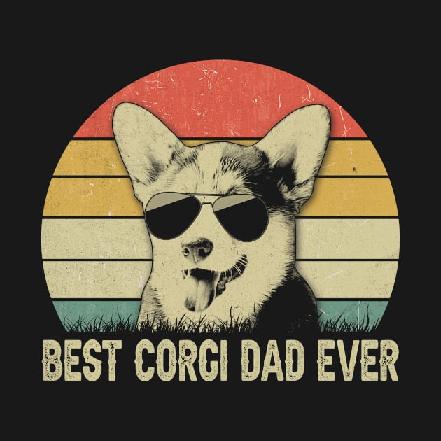 vintage best corgi dad ever shirt father's day gift by blacks store