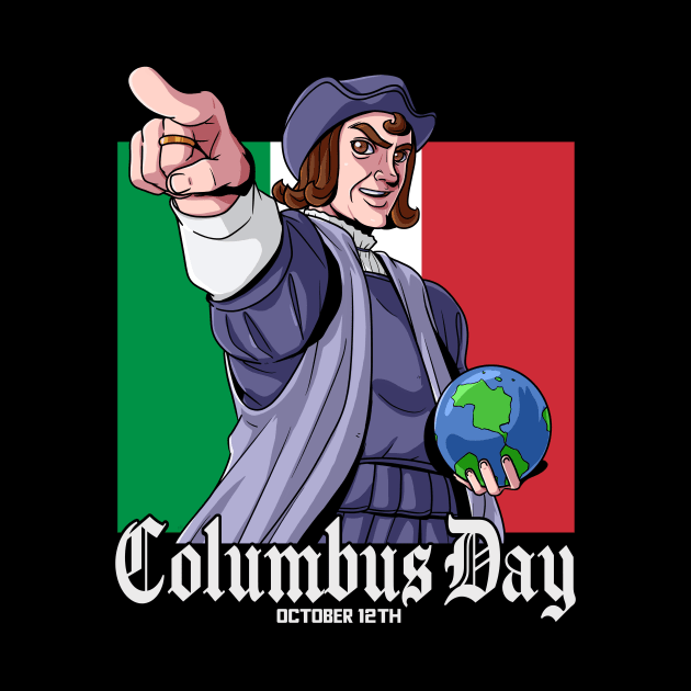 Christopher Columbus Day Italian Explorer 1492 by Noseking