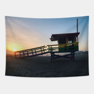 Venice Beach Pride Lifeguard Station Tapestry