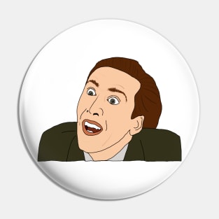 Nic Cage Derp Face Pin