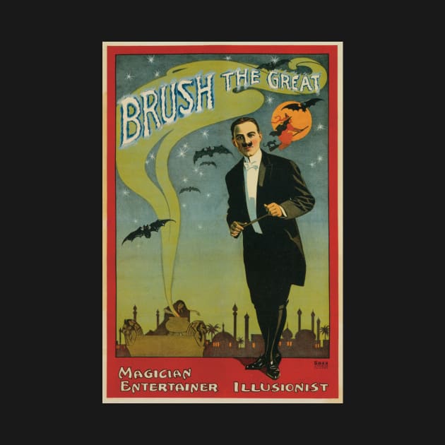 Vintage Magic Poster Art, Brush the Great by MasterpieceCafe