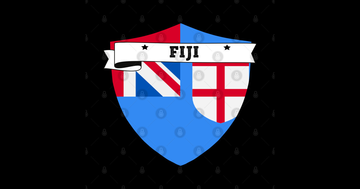 FIJI COUNTRY SHIELD, MINIMALIST FIJI FLAG, I LOVE FIJI , BORN IN FIJI
