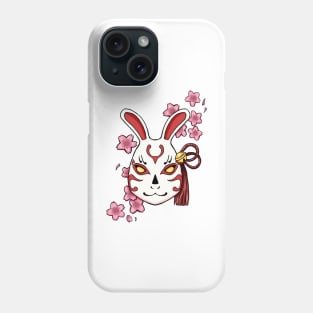 Blossoming Habits: A Cherry Blossom Japanese Mask Phone Case