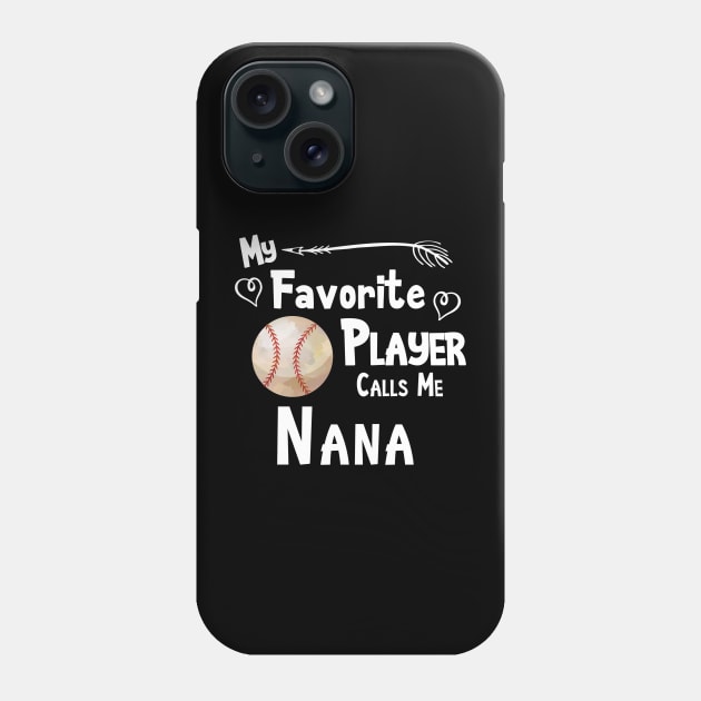 Favorite Player Nana Love Softball Player Phone Case by Magic Ball