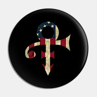 Prince Vintage American Flag Legend Pin